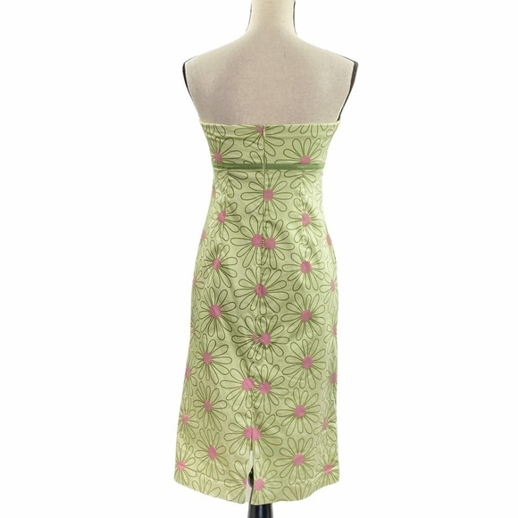 JILLIAN Jones Green Floral Strapless Mini Dress - Picture 2 of 12